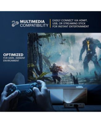 Luma 150 Pico Projector, Rechargeable Ultra Mini Projector with Travel Case (White)