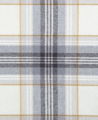 CLOSEOUT! Plaid Cotton Yarn Dye Flannel Reversible Throw, 60" x 50"