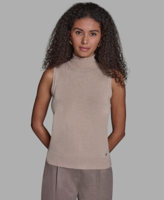 Women's Mock Neck Sleeveless Tank Top