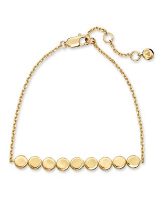 Round Link Chain Bracelet in Gold Plated Sterling Silver, Adj 6.5/7.0/7.5 inch