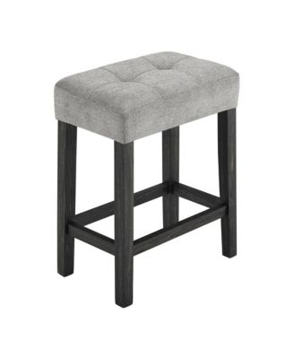 Industrial 4-Piece Bar Table Set with Power Outlet in Grey