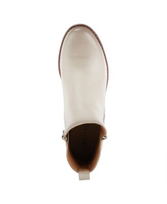 Women s IRIE Burnished Almond Toe Booties with Outside Zipper and Toggle Detail