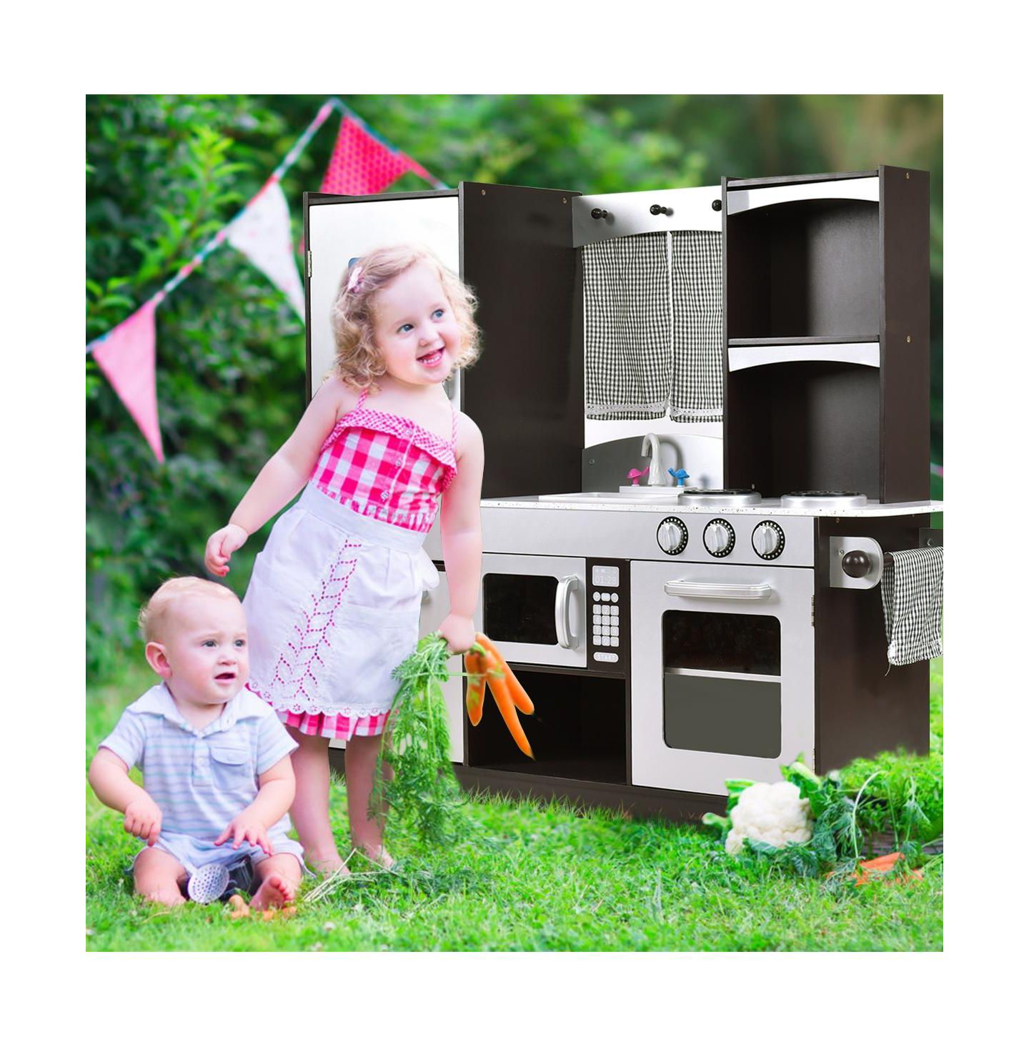 Детская игрушка SUGIFT Wooden Modern Play Kitchen, Ages 3+, цвет: Серебряный — фото 2