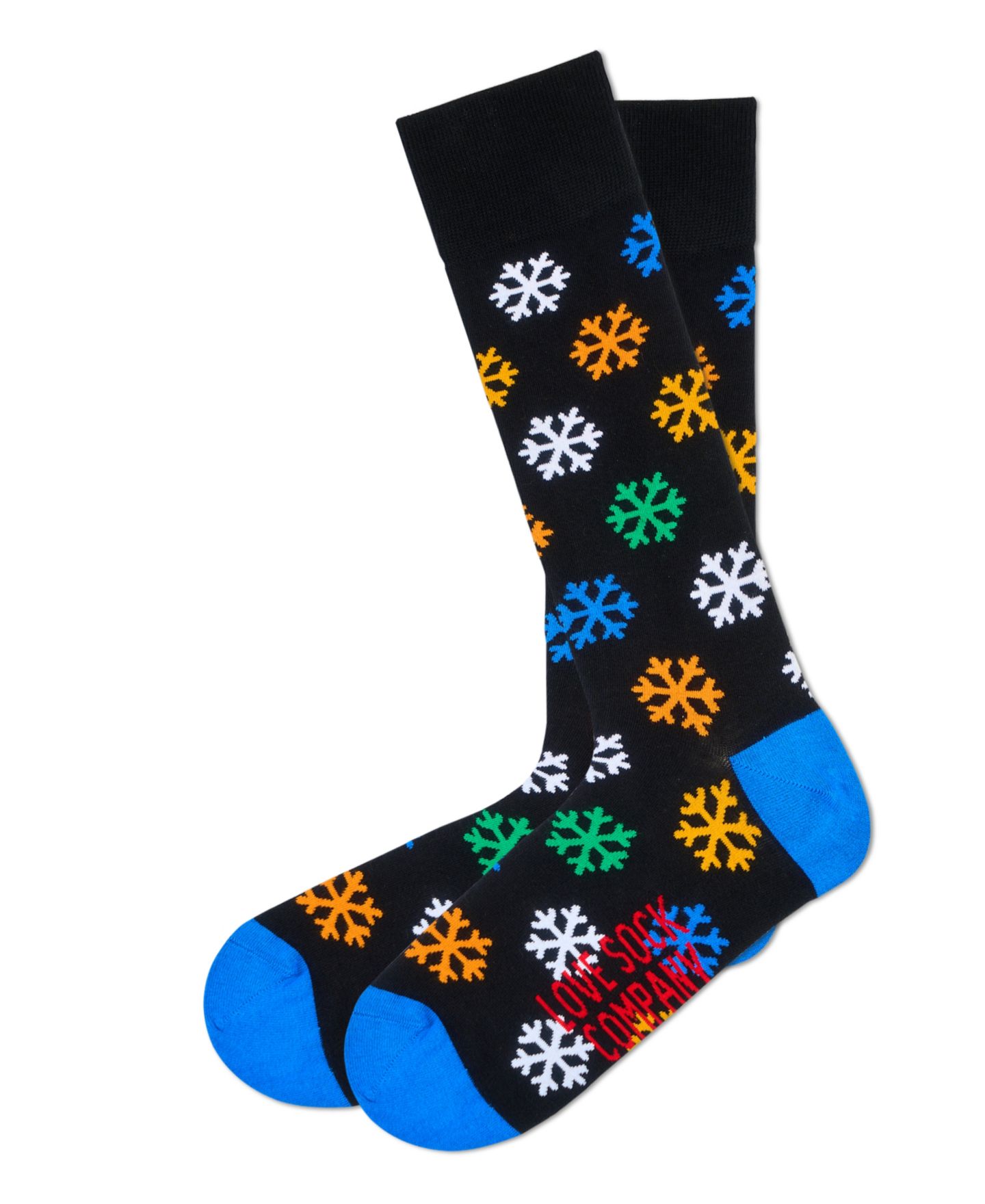 Носки Snowflake для мужчин — Love Sock Company, цвет: Чёрный — фото 1