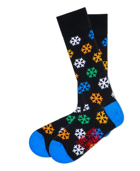 Носки Snowflake для мужчин — Love Sock Company, цвет: Чёрный