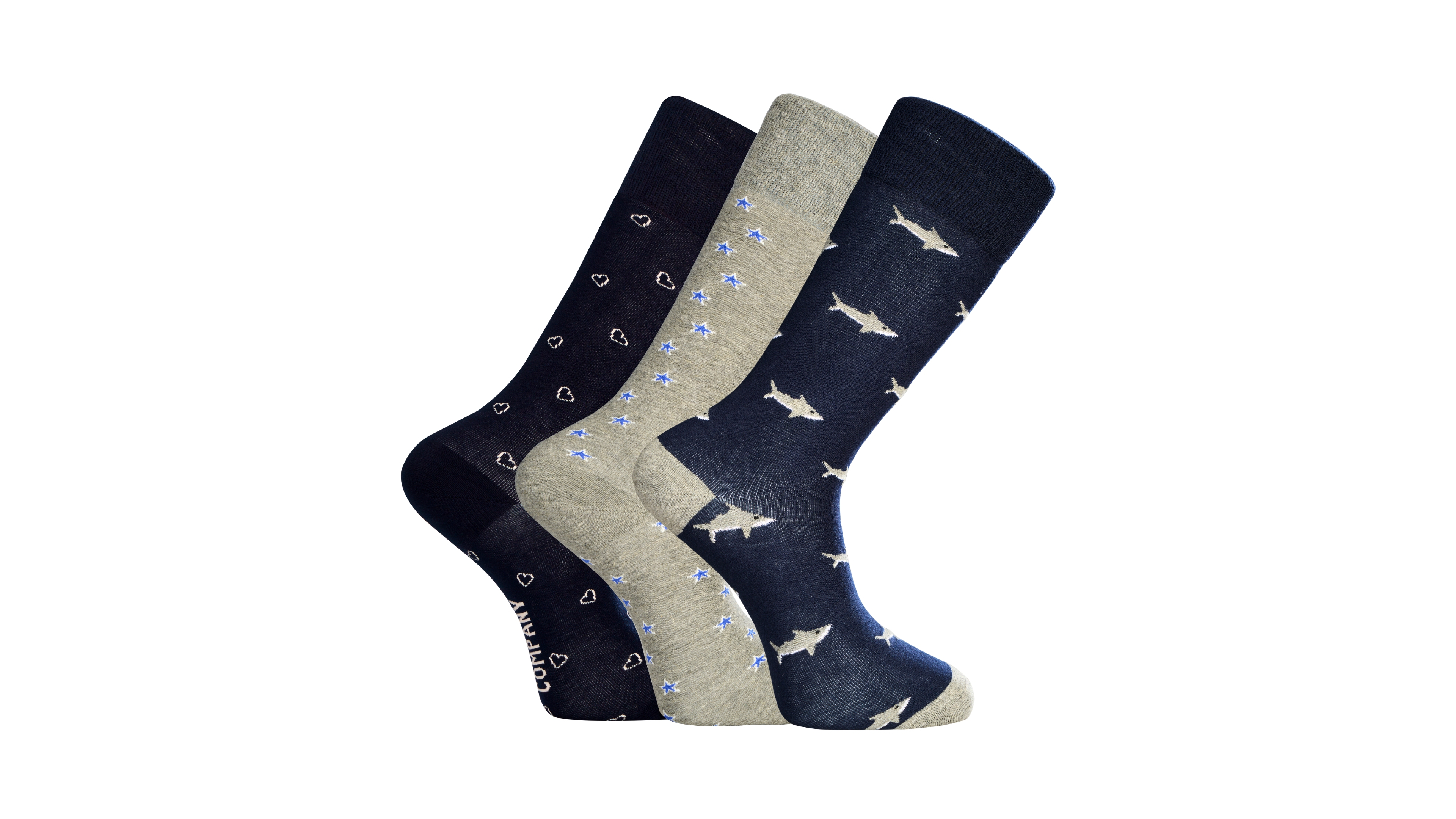 Love Sock Company Men's Shark Tank Bundle Socks, 3-Pack