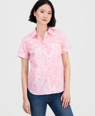 Women's Shadow Floral Cotton Camp Shirt