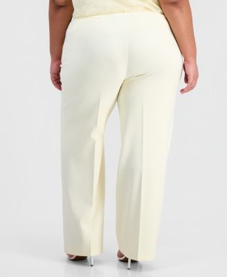 Plus Size Pull-On Flap-Pocket Pants