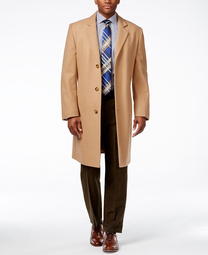 Chestnut Wool Cashmere Blend Overcoat