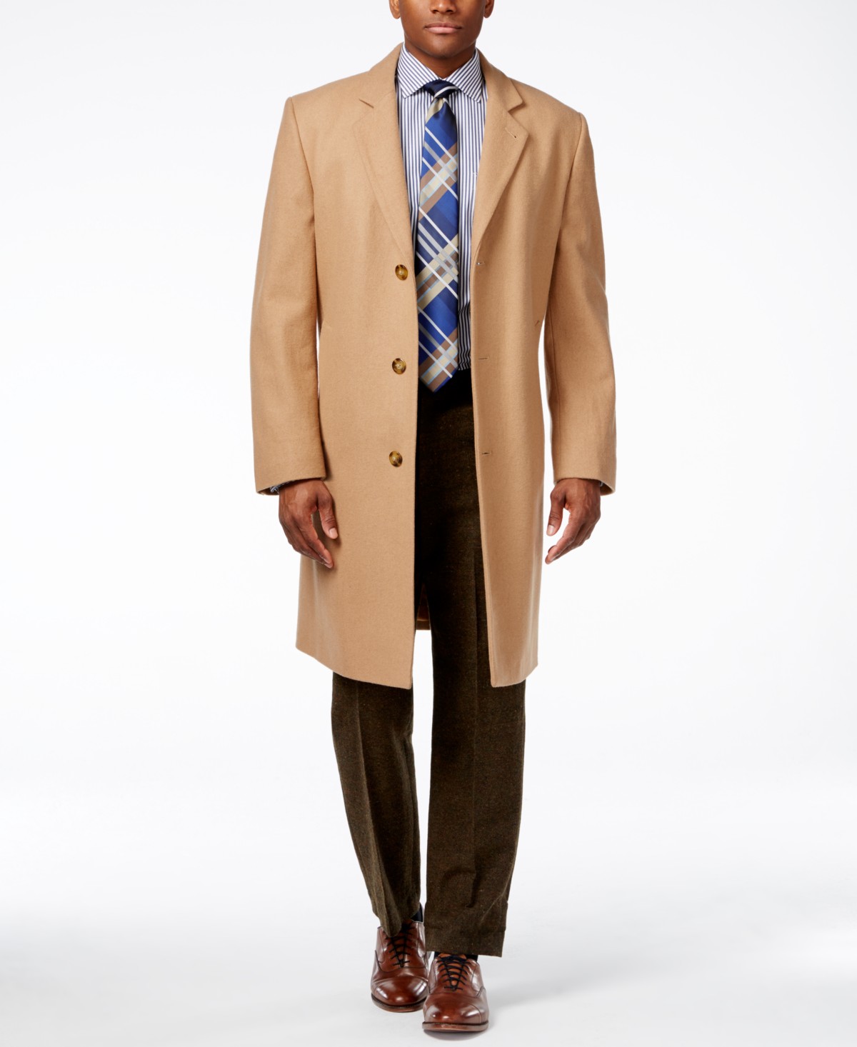 Мужские куртки London Fog Men Signature Wool-Blend Overcoat — фото 1