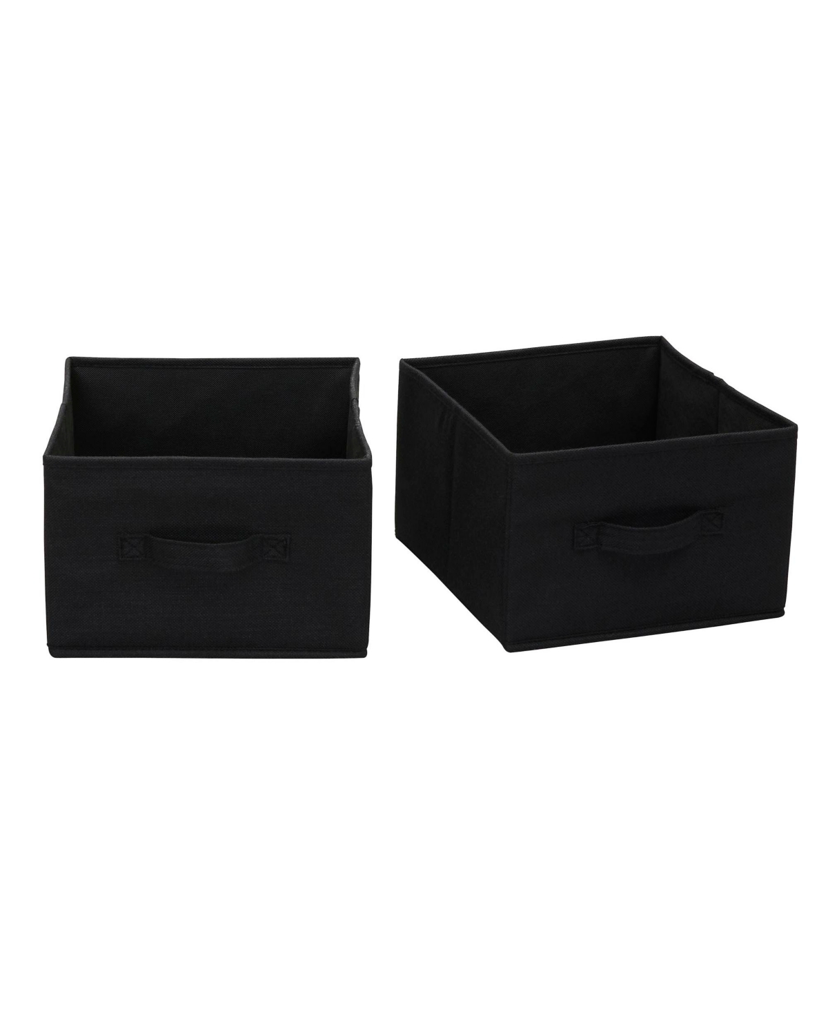Household Essentials Wide Closet Organizer Drawers 2 Pack, Black