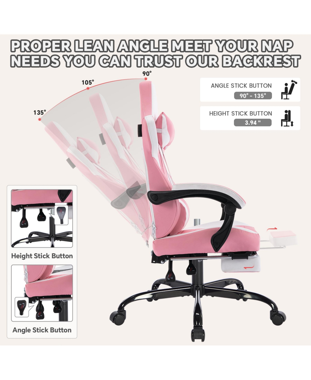 Flynama high-quality Pvc leather gamer chair
