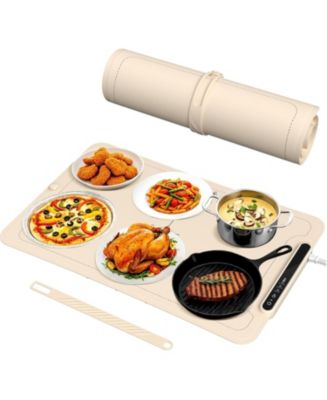 Warming Mat for Food, 3-Temp Electric Warmer (140/176/212°F), 250W Low Energy, Auto Shut-Off , Portable Roll-Up Silicone - Macy's