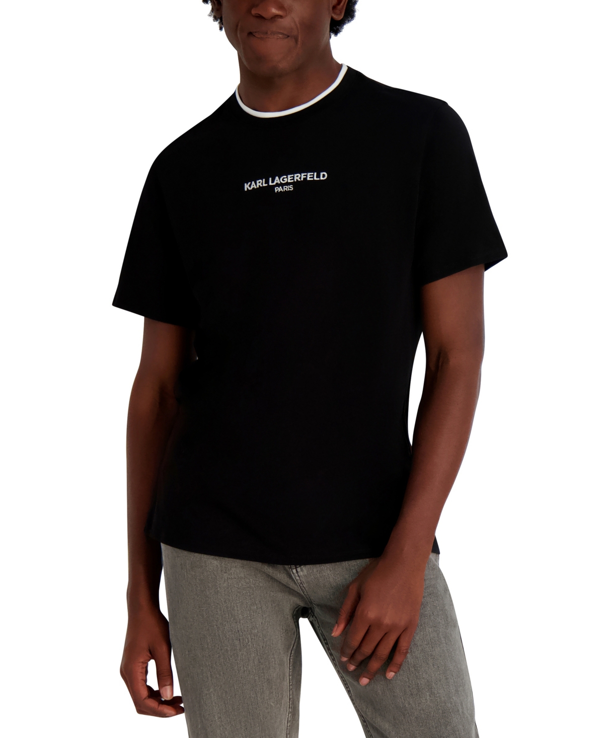 Karl Lagerfeld Paris Men's Crewneck T-Shirt