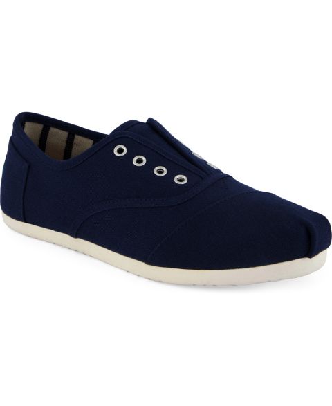Женские кроссовки TOMS Cordones Plus Slip-On, цвет: Тёмно-синий холщовый