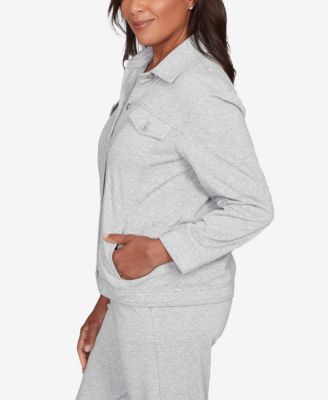 Women's Casual Vibe Shimmer Collared Button Jacket