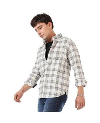 Men's Multicolour Checkered Regular Fit Casual Shirt