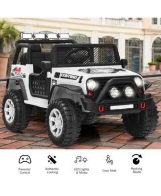 12V Kids Electric Ride On Truck with Remote Control and Operation Lever