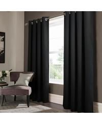 Anchorage Blackout Grommet Single Curtan Panel - 54x90", Black