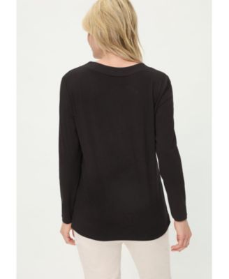 Women's V-Neck Sparkle-Trim T-Shirt