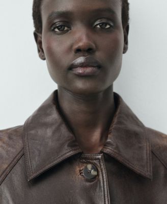 Women's Leather Full-Length Coat