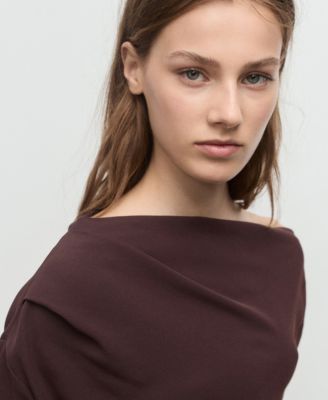 Women's Asymmetrical Neckline Blouse