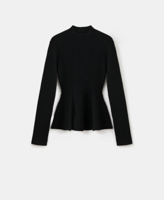 Women's Ribbed Peplum Sweater
