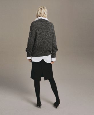 Women's Speckled V-Neck Sweater