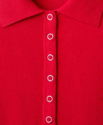 Women's Long-Sleeved Polo-Neck Sweater