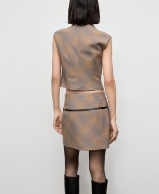 Women's Fitted Check Top