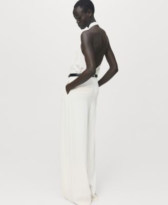 Women's Draped Neck Satin Blouse