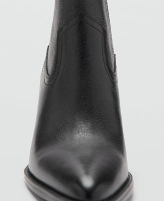 Women's Leather Pointed Ankle Boots