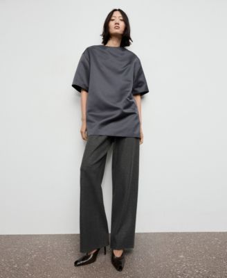 Women's Elastic Waist Straight-Fit Pants