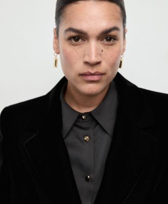 Women's Double-Breasted Velvet Jacket