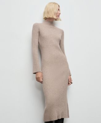 Women's Perkins-Neck Ribbed Dress