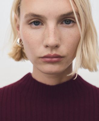 Women's Perkins-Neck Ribbed Dress