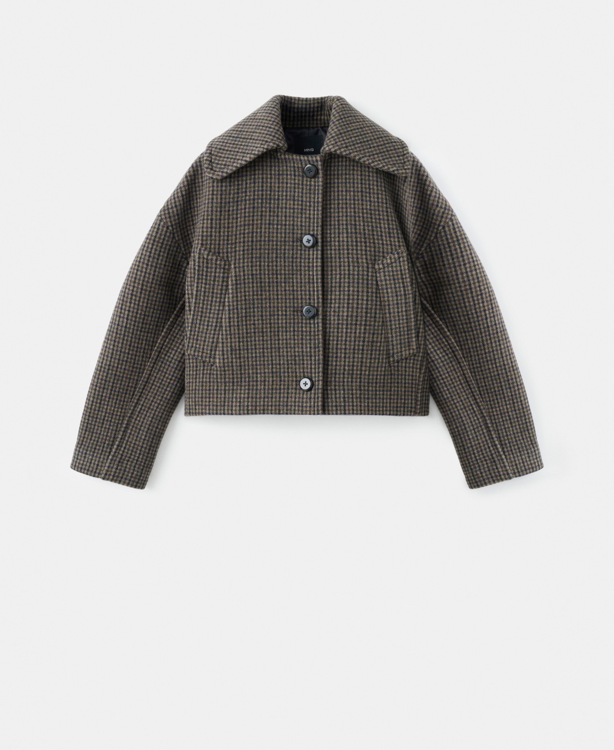 Mango Women's Houndstooth Wool Jacket In Brown