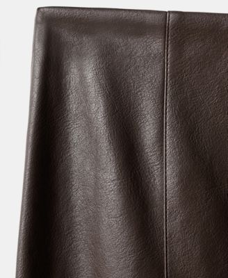 Women's Faux-Leather Pencil Skirt