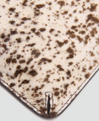 Women's Leather And Fur Clutch