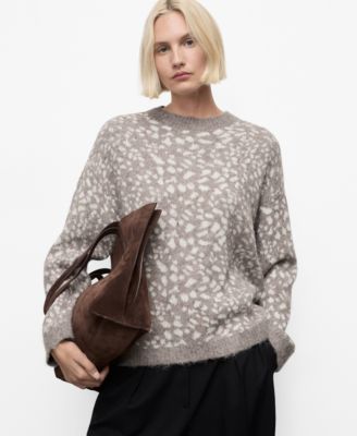 MANGO - Women's Animal Print Sweater