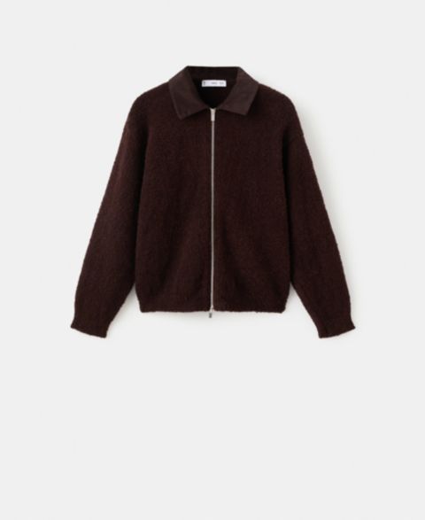 Женские куртки MANGO Women's Corduroy Collar Boucle Jacket