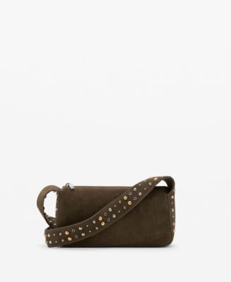 MANGO - Women's Suede Studs Crossbody Bag