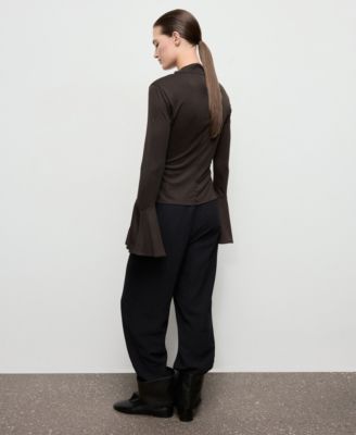 Women's Flared Sleeves Fitted Top