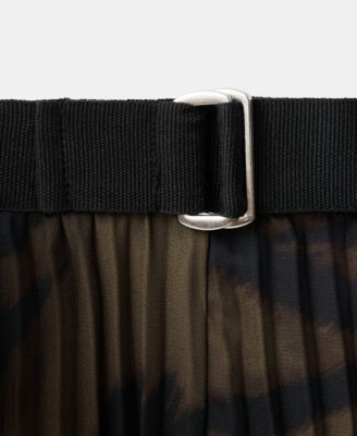 Women's Belt Pleated Skirt