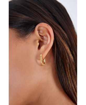 Half Hula Hoop Earrings in Gold Vermeil