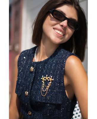 Lila Starfish Waterfall Brooch