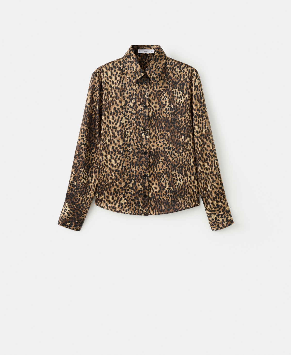Mango Women's Leopard-Print Satin Shirt
