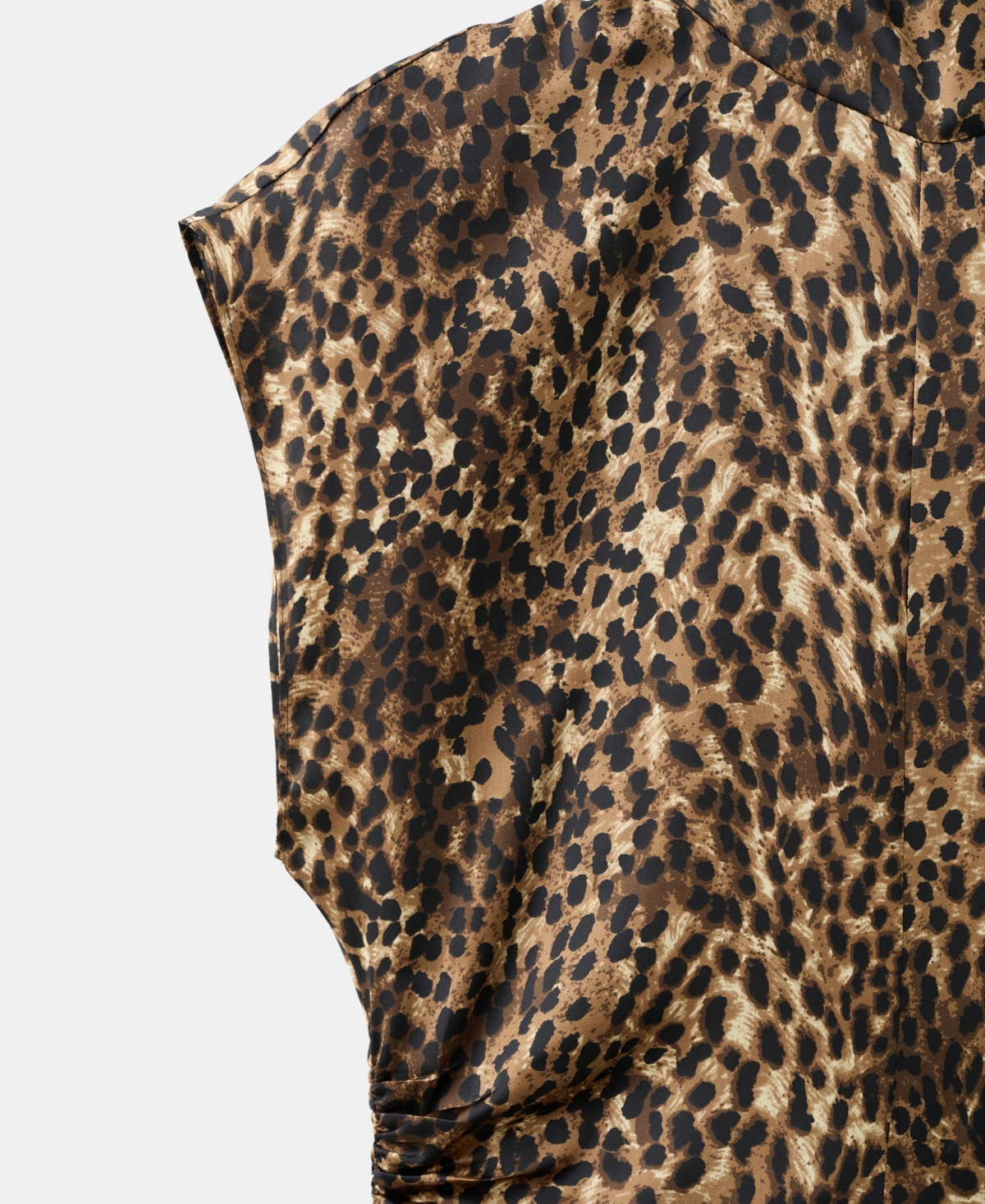 Mango Women's Leopard-Print Satin Dress