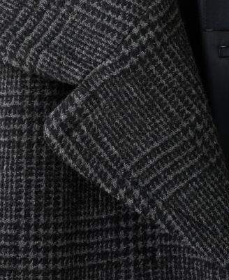 Women's Checked Wool-Blend Coat