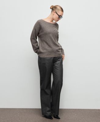 Women's Shiny Straight-Leg Jeans